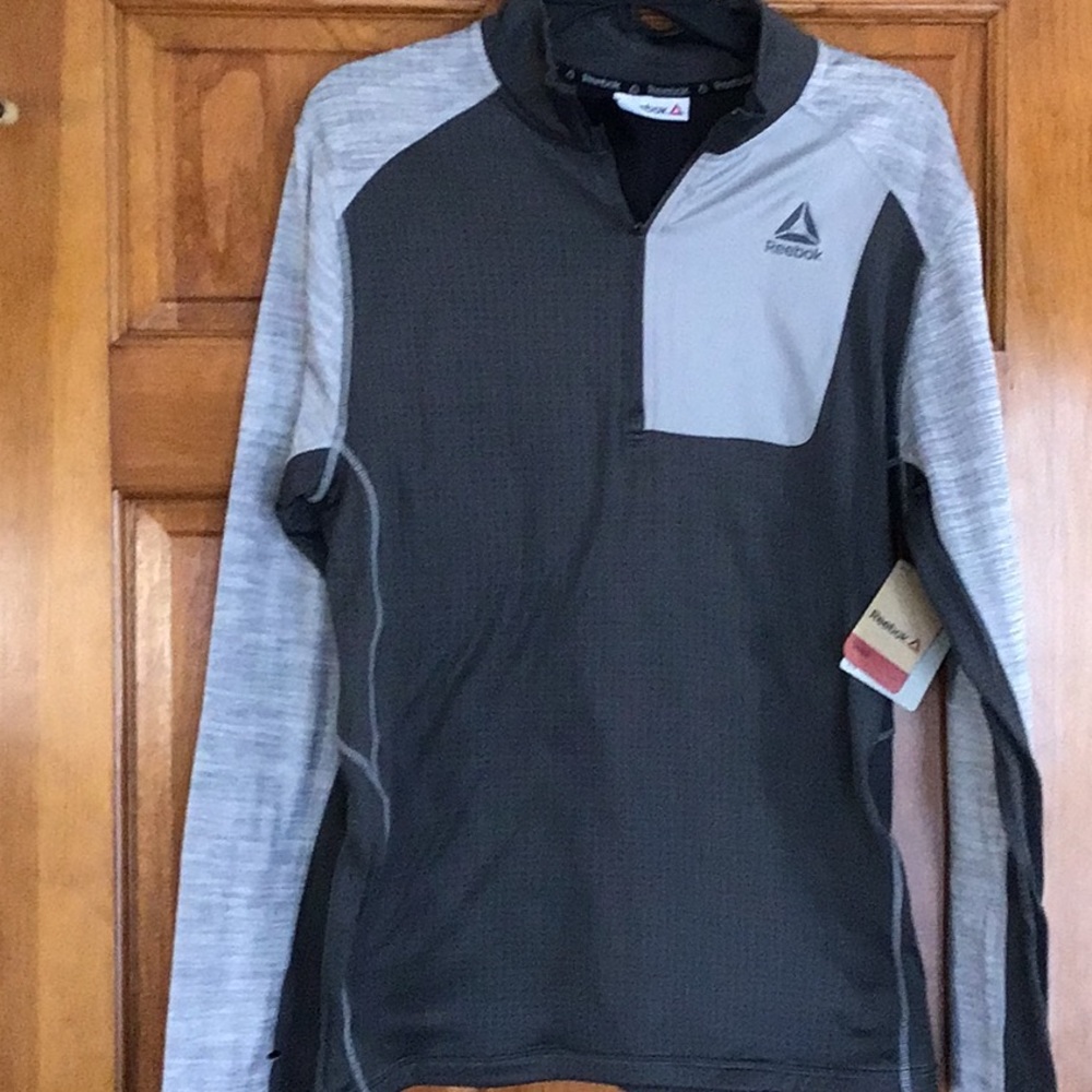 Reebok Apex Max 1/4 Zip Athletic Slim Fit Training Sweatshirt Size Medium